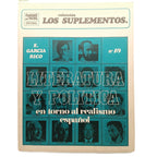 LOS SUPLEMENTOS Nº 19: LITERATURA Y POLÍTICA. En torno al realismo español. Rico, Educardo G.