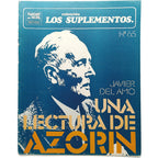 LOS SUPLEMENTOS Nº 65. UNA LECTURA DE AZORÍN. Amo, Javier del