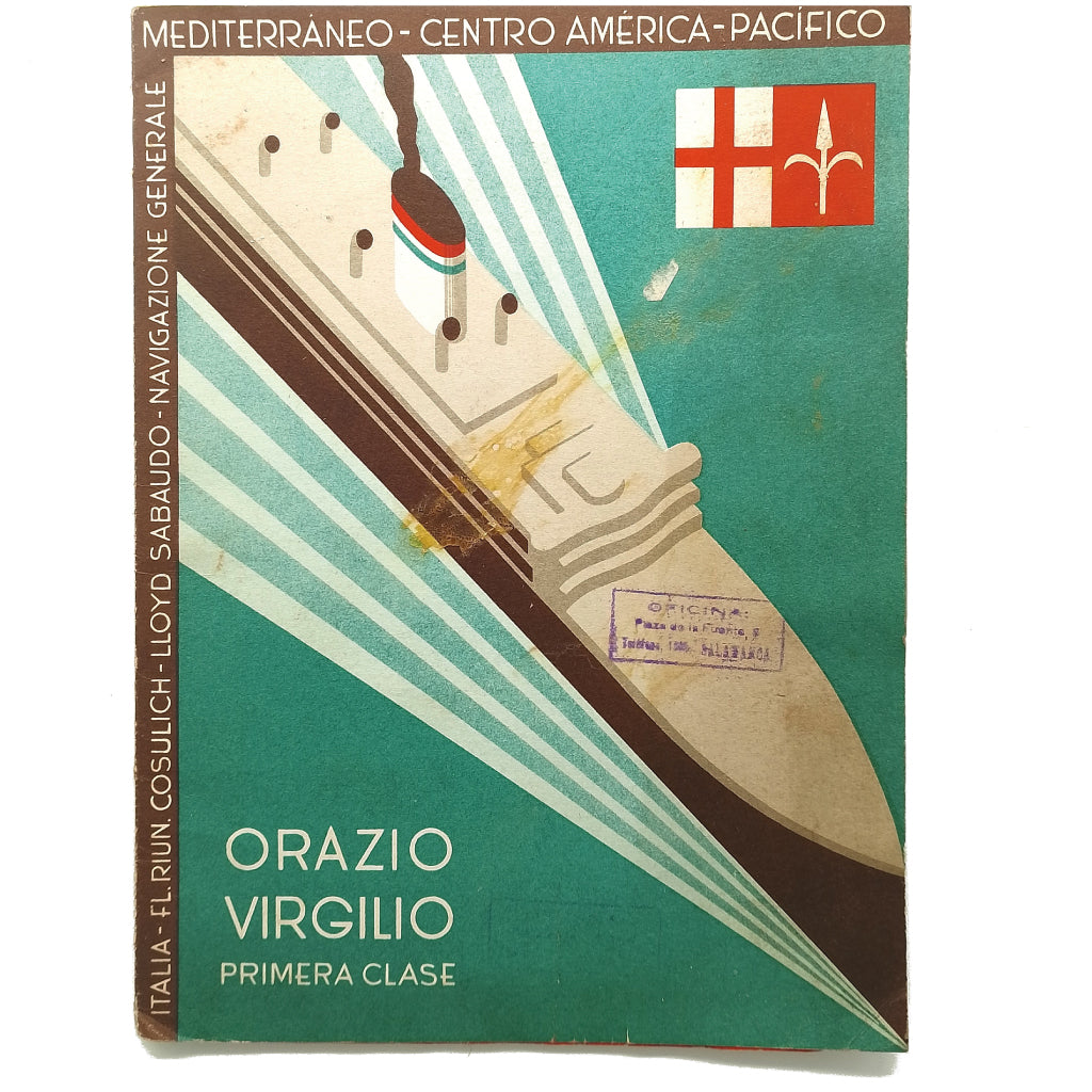 ORAZIO VIRGILIO. Primera clase. Mediterraneo-Centro América-Pacífico