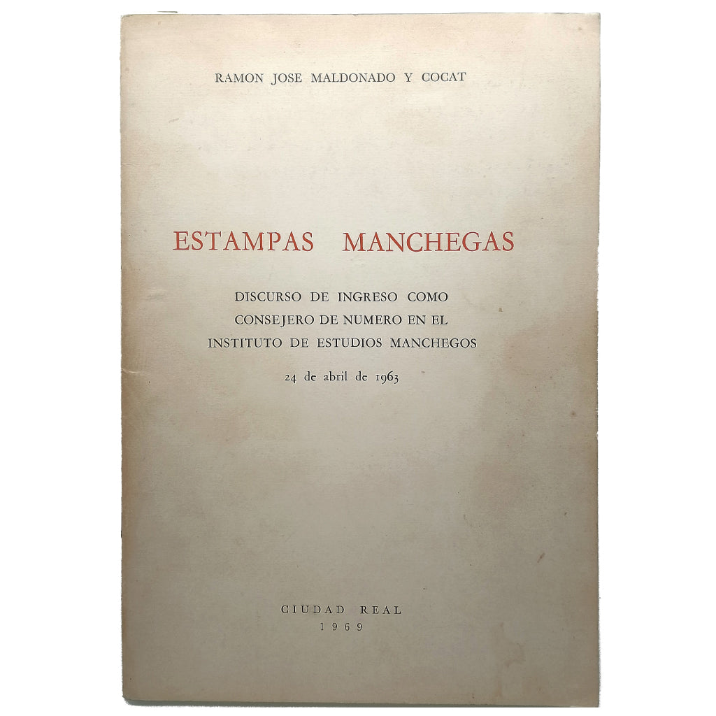 ESTAMPAS MANCHEGAS. Maldonado y Cocat, Ramón José (Dedicado)