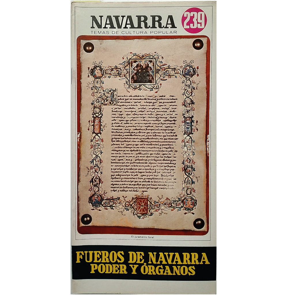 NAVARRA, TEMAS DE CULTURA POPULAR Nº 239: FUEROS DE NAVARRA. PODER Y ÓRGANOS. Aldea Equilaz, Raimundo