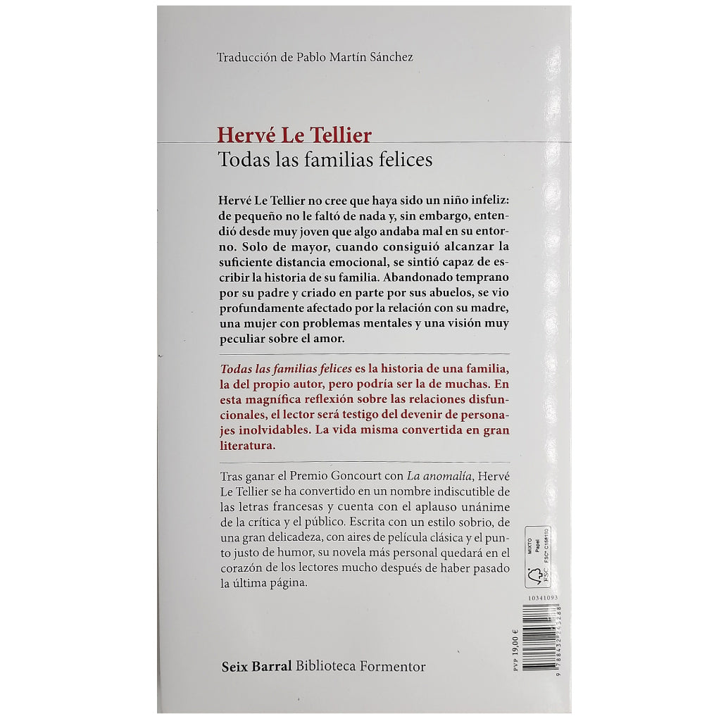 TODAS LAS FAMILIAS FELICES. Tellier, Hervé Le
