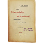 LAS ENFERMEDADES DE LA VOLUNTAD. TH. Ribot