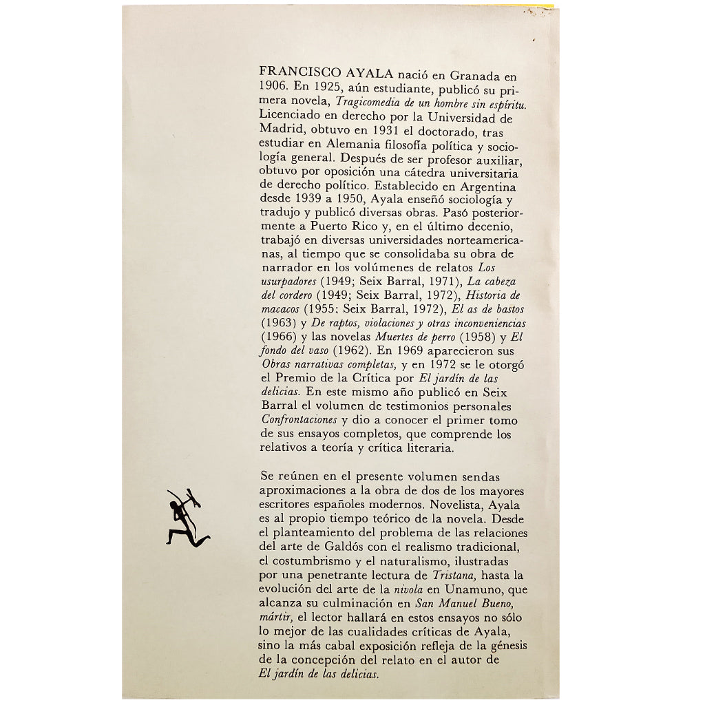 LA NOVELA: GALDÓS Y UNAMUNO. Ayala, Francisco