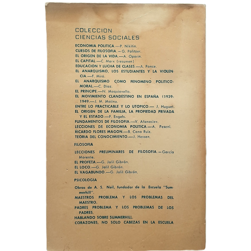 UTOPÍAS Y ANARQUISMO. García, Víctor