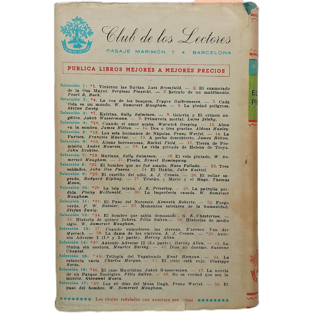 EL VELO PINTADO. Somerset Maugham, W.