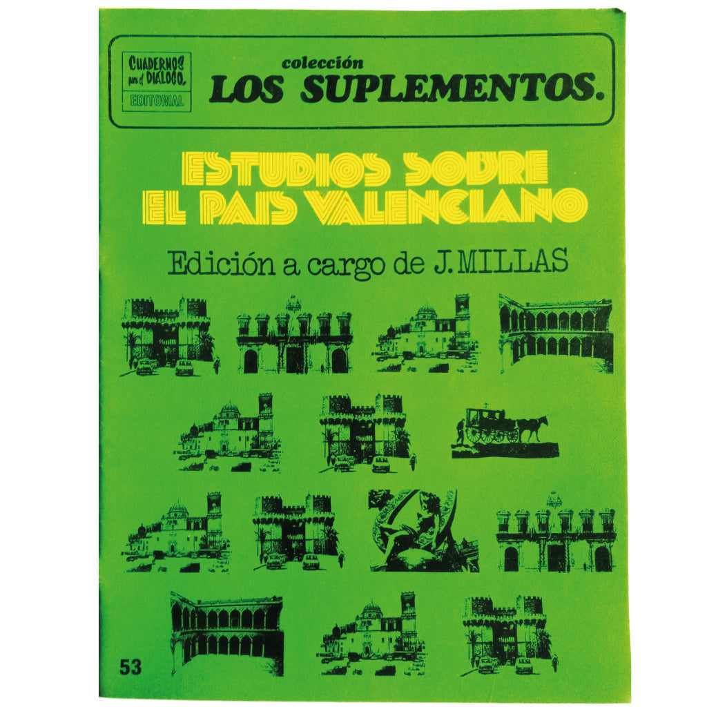 LOS SUPLEMENTOS Nº 53. ESTUDIOS SOBRE EL PAÍS VALENCIANO. Millas, J.