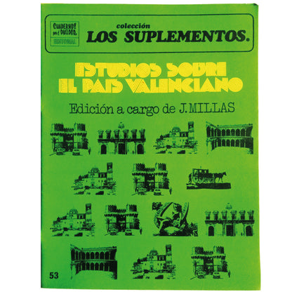 LOS SUPLEMENTOS Nº 53. ESTUDIOS SOBRE EL PAÍS VALENCIANO. Millas, J.