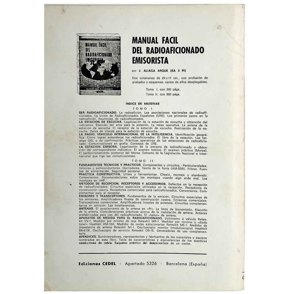 CONSTRUCCIÓN FÁCIL DE OBJETOS TELEDIRIGIDOS CON TRANSISTORES. Zamora, A.