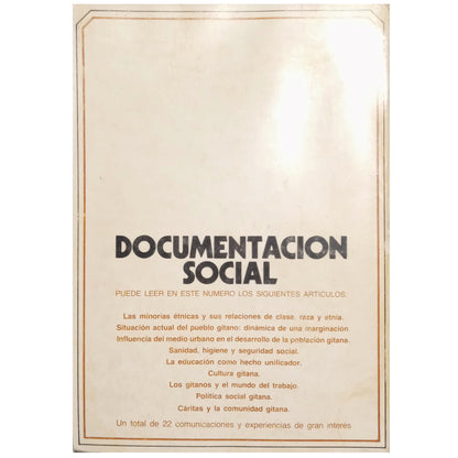 SOCIAL DOCUMENTATION Nº 41: GYPSIES IN SPANISH SOCIETY 