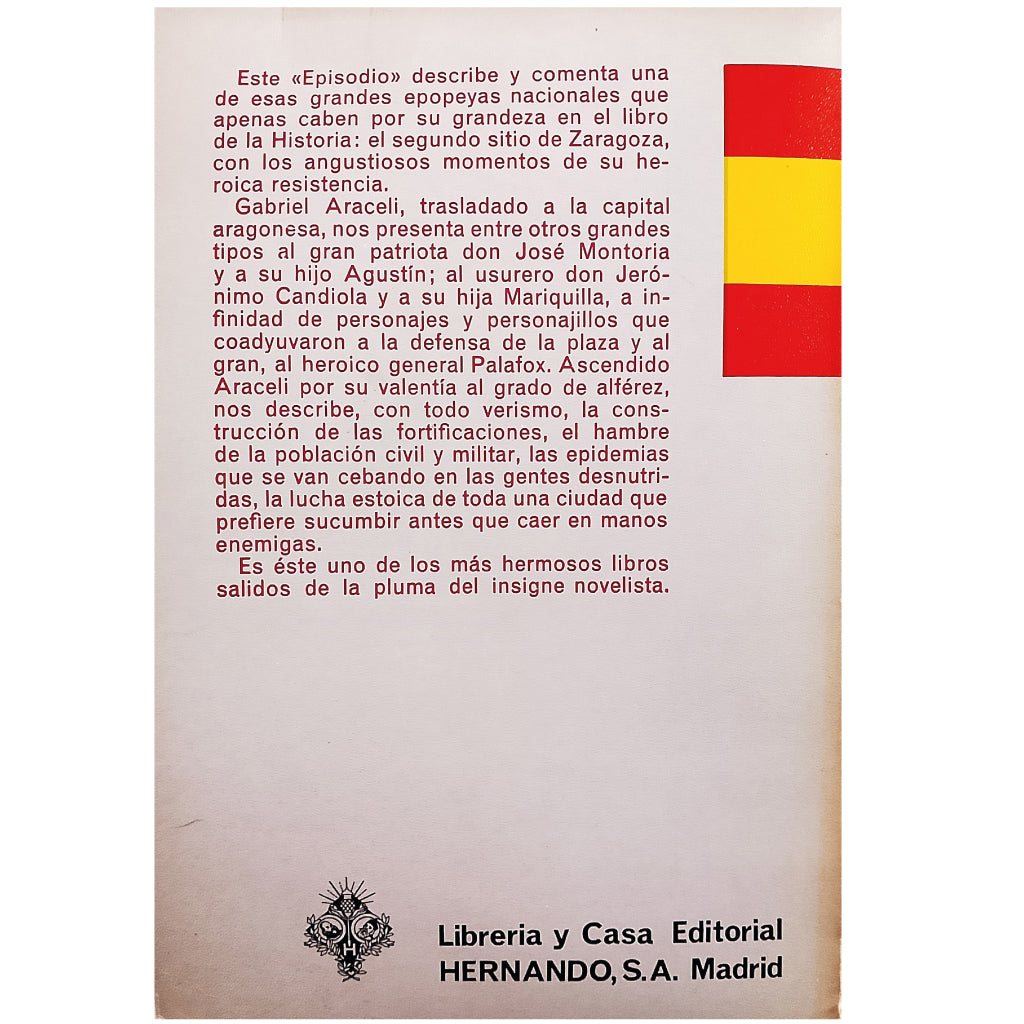 EPISODIOS NACIONALES: ZARAGOZA. Pérez Galdós, Benito