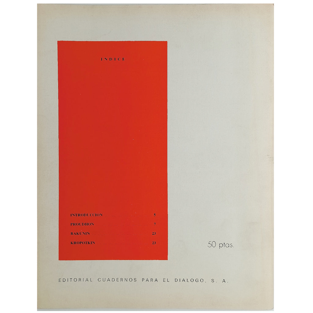 LOS SUPLEMENTOS Nº 38: BIOGRAFÍAS ANARQUISTAS (Prodhon, Bakunin, Kropotkin). Diaz, Carlos