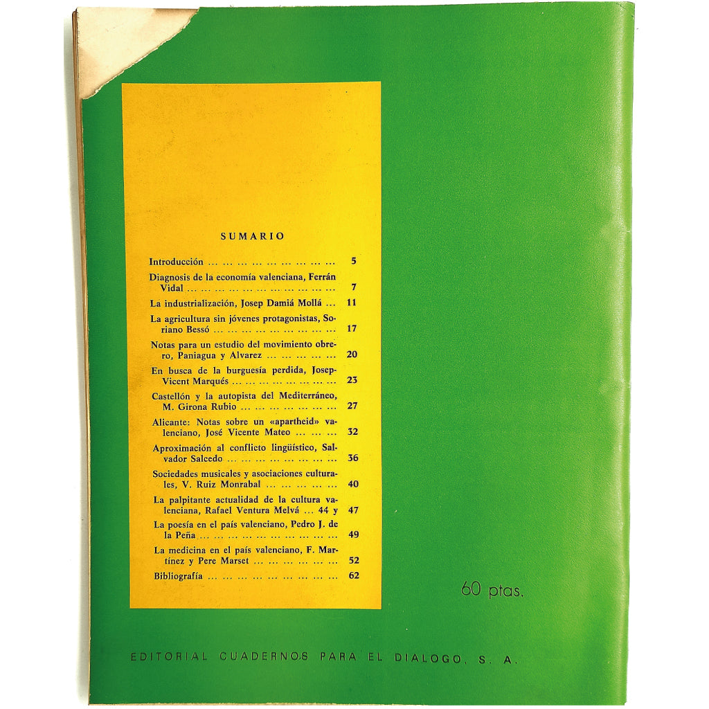LOS SUPLEMENTOS Nº 53: ESTUDIOS SOBRE EL PAÍS VALENCIANO. Millás, J.