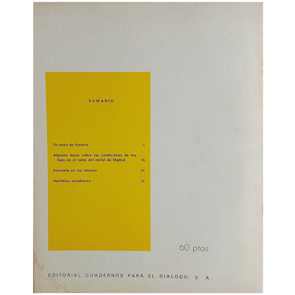 LOS SUPLEMENTOS Nº 62: CLASE OBRERA Y MULTINACIONALES. Una denuncia de los metalúrgicos de Madrid
