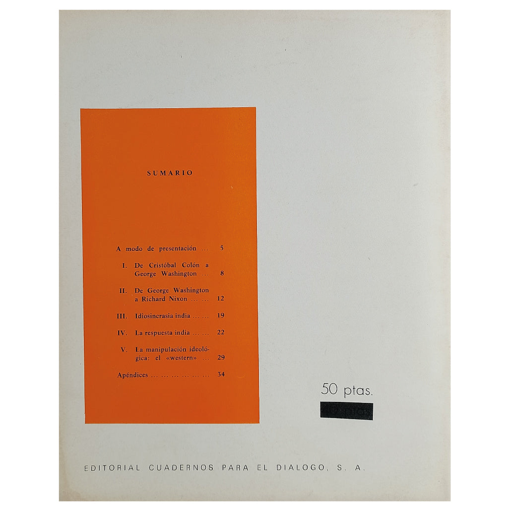 LOS SUPLEMENTOS Nº 63: EL PODER INDIO EN LA AMÉRICA BLANCA. Font, Doménec