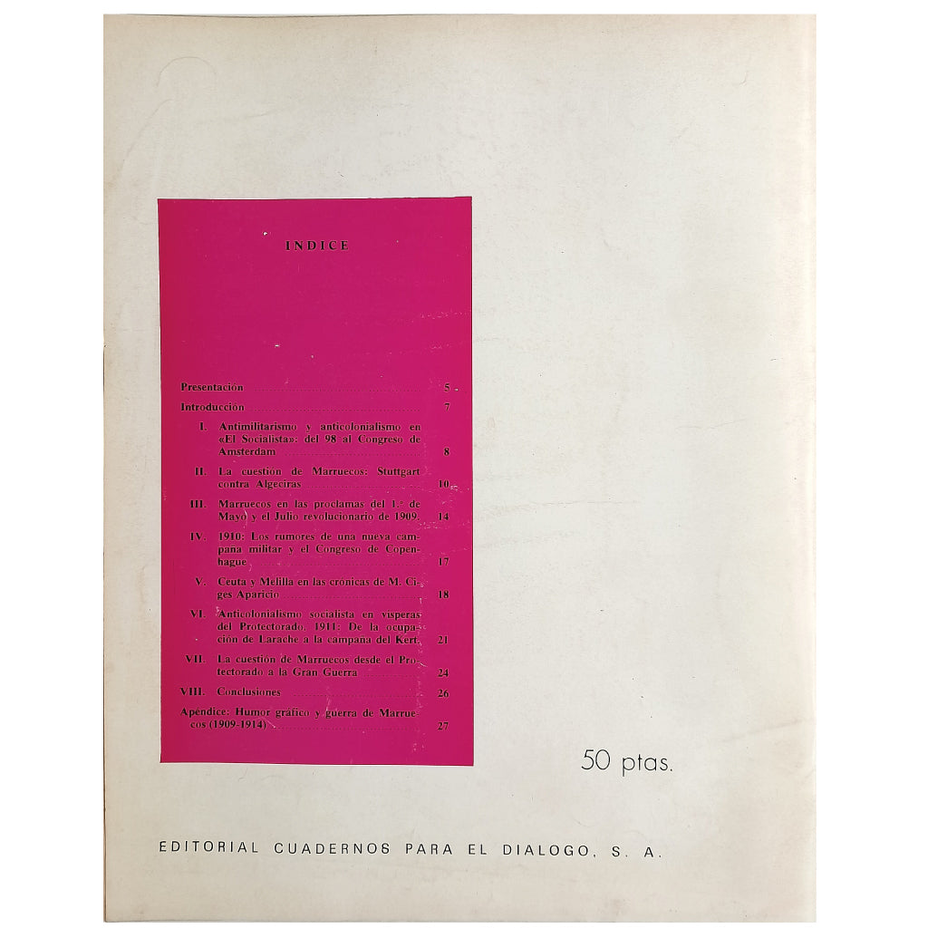 LOS SUPLEMENTOS Nº 76: EL SOCIALISMO ESPAÑOL Y EL ANTICOLONIALISMO (1898-1914). López García, Bernabé