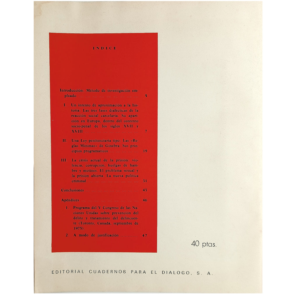 LOS SUPLEMENTOS Nº 52: HOMBRES Y CÁRCELES (Historia y crisis de la privación de libertad)