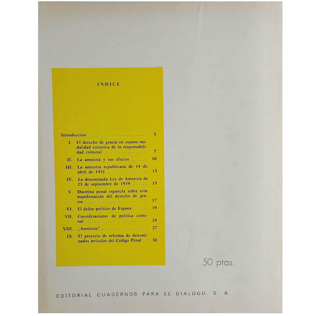 LOS SUPLEMENTOS Nº 74: LA AMNISTÍA EN ESPAÑA. Landrove Díaz, Gerardo