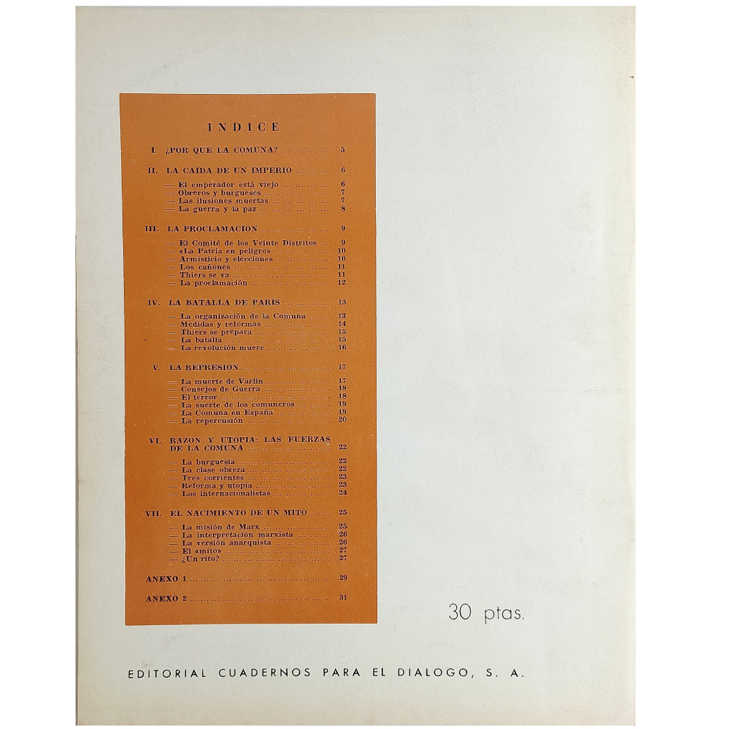 LOS SUPLEMENTOS Nº 23: LA COMUNA DE PARÍS. ENSAYO SOBRE UN MITO HISTÓRICO. Míguez, Alberto