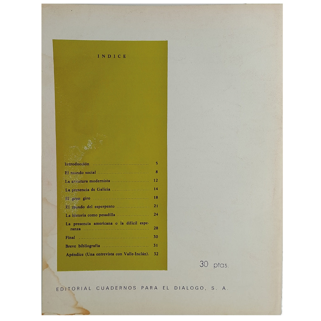 LOS SUPLEMENTOS Nº 26: VALLE-INCLÁN VIVIENTE. Alfaya, Javier