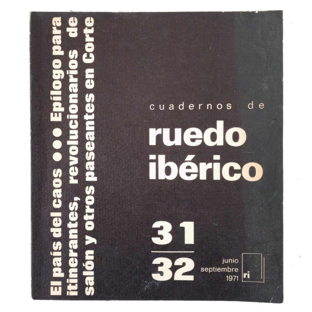 CUADERNOS DE RUEDO IBÉRICO Nº 31 y 32. Junio-Septiembre 1971