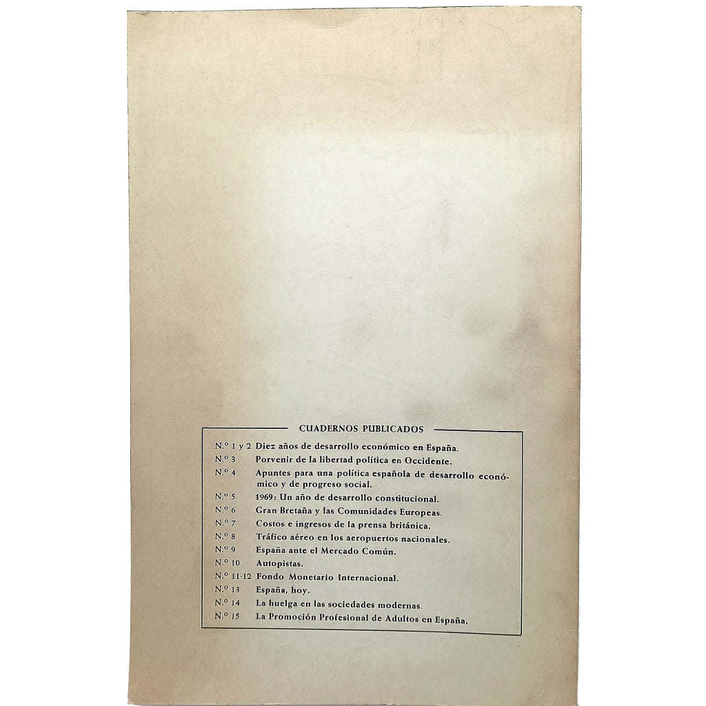 DOCUMENTACIÓN ESPAÑOLA Nº 16: LA LEY SINDICAL