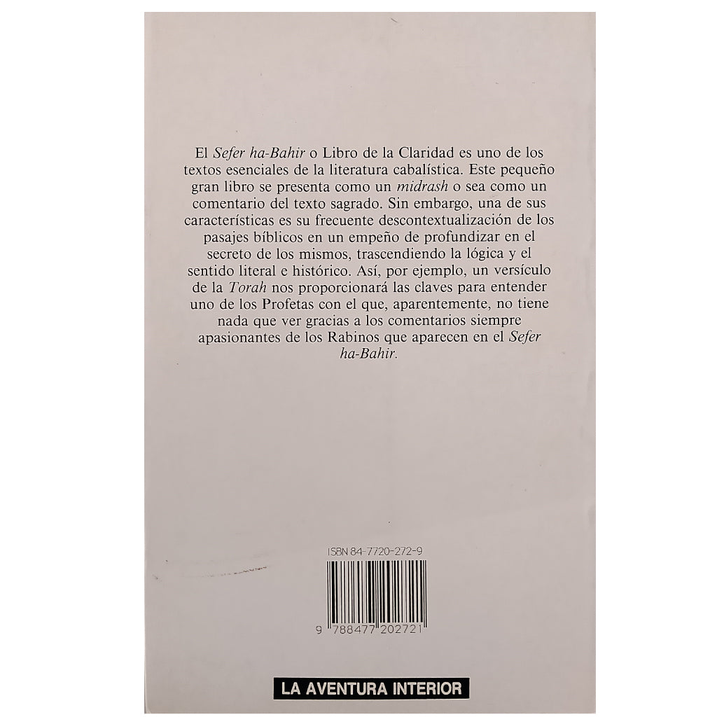 EL LIBRO DE LA CLARIDAD (Sefer ha-Bahir)