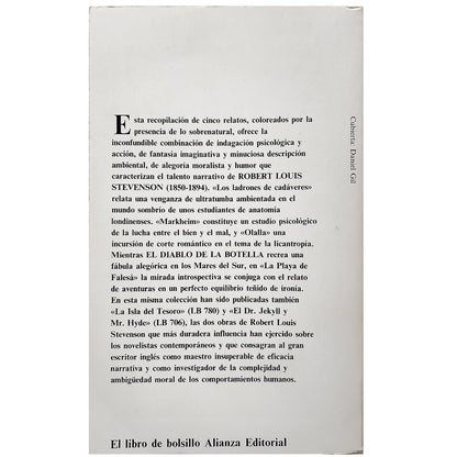 EL DIABLO DE LA BOTELLA Y OTROS CUENTOS. Stevenson, R. L.