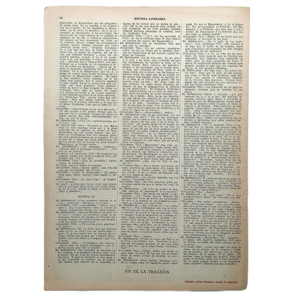 NOVELAS Y CUENTOS: GUILLERMO TELL. D'Ors, Eugenio