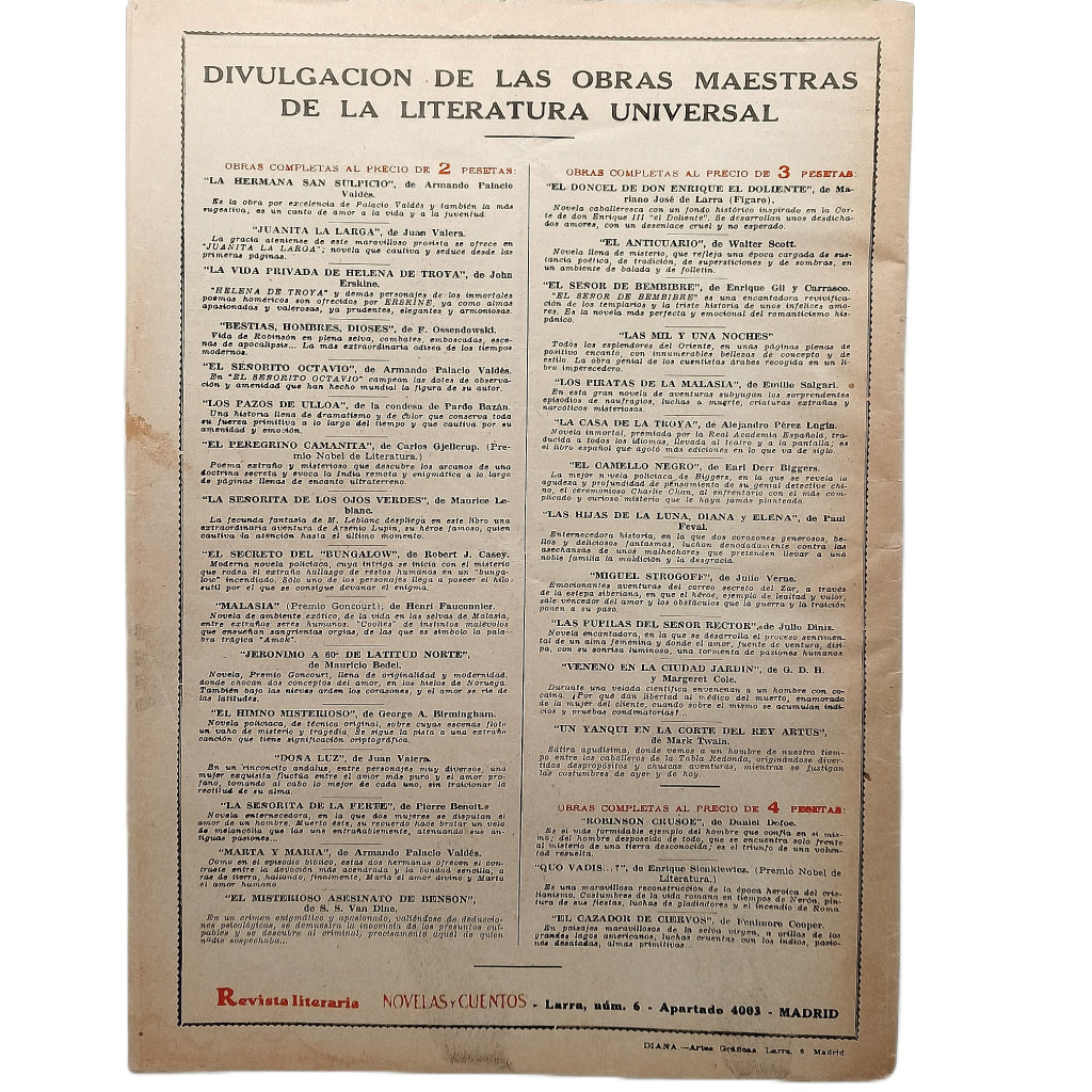 NOVELAS Y CUENTOS Nº 697: LA CONJURACIÓN DE LOS AZTECAS. Hire, Jean de la