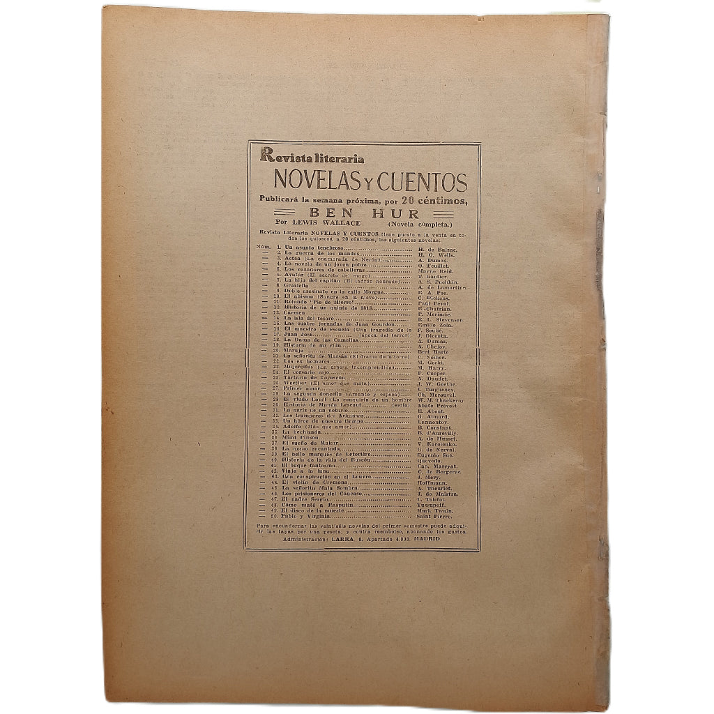 NOVELAS Y CUENTOS Nº 50: PABLO Y VIRGINIA. Saint-Pierre, B. de