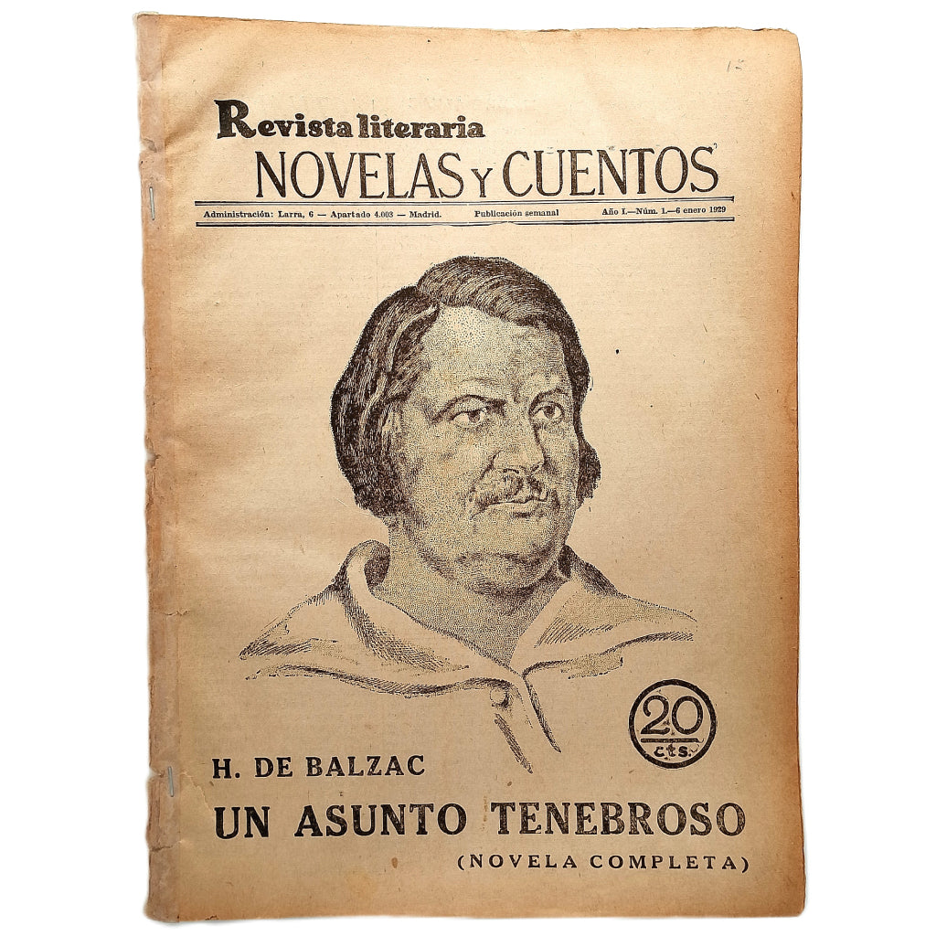 NOVELAS Y CUENTOS Nº 1: UN ASUNTO TENEBROSO. Balzac, Honore de