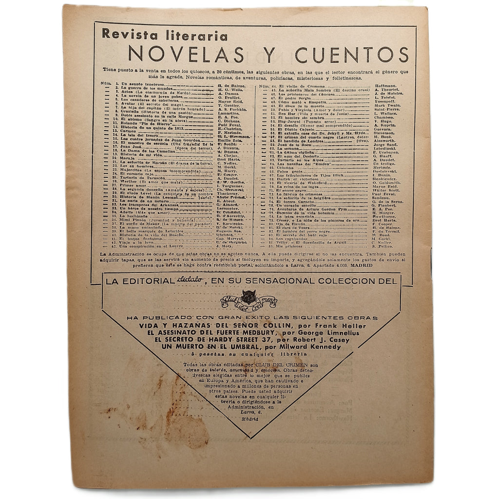 NOVELAS Y CUENTOS Nº 86: MIS PRISIONES. Pellico, Silvio