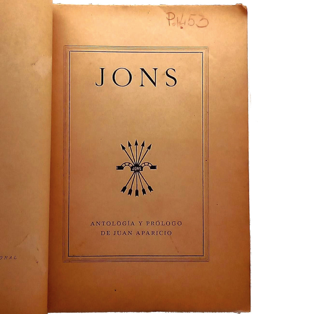 JONS. Aparicio, Juan (Antología y prólogo)