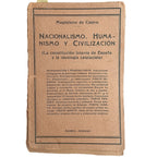 NACIONALISMO, HUMANISMO Y CIVILIZACIÓN. Castro, Magdaleno de (Dedicado)