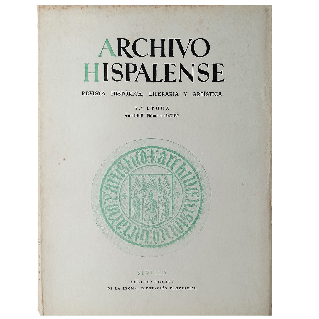 ARCHIVO HISPALENSE. 2ª época. Año 1968- Números 147-52. Varios autores