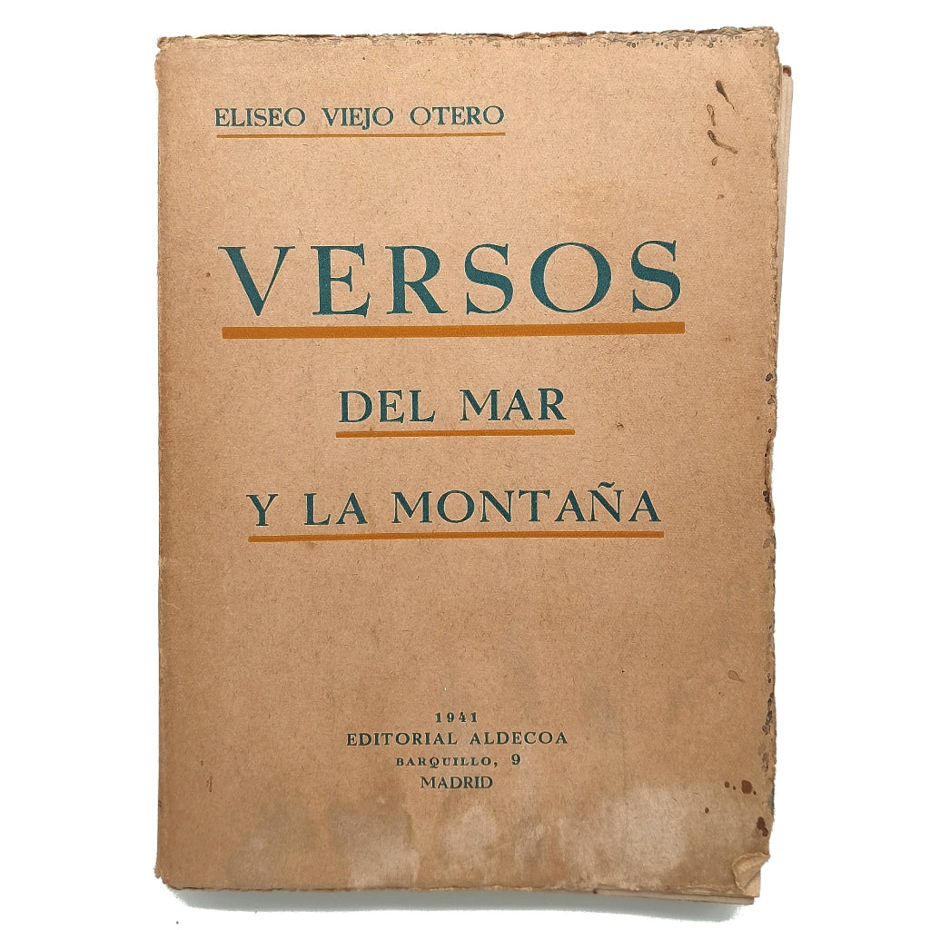 VERSOS DEL MAR Y LA MONTAÑA. Viejo Otero, Eliseo