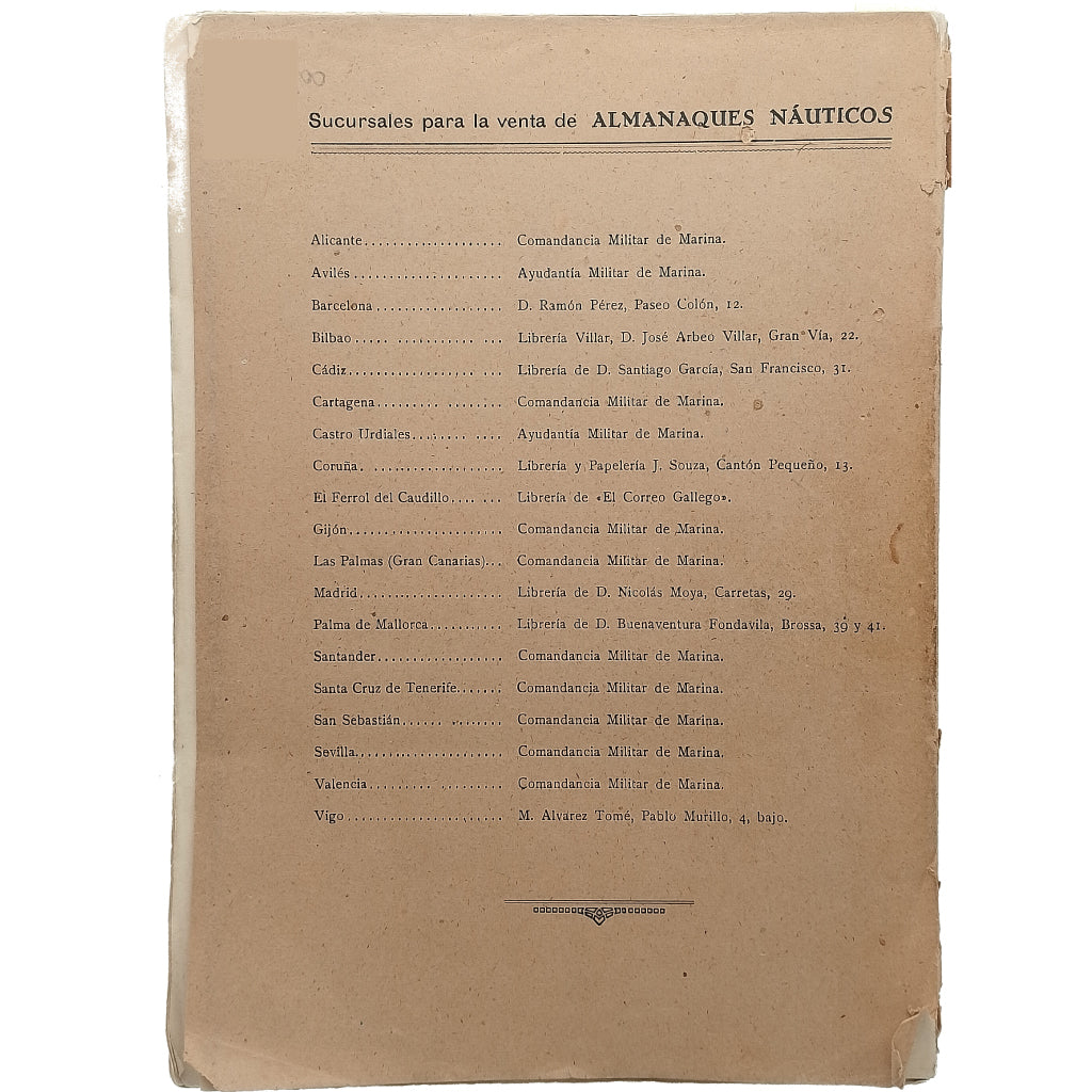 ALMANAQUE NÁUTICO PARA EL AÑO 1946 PARA EL MERIDIANO DE GREENWICH