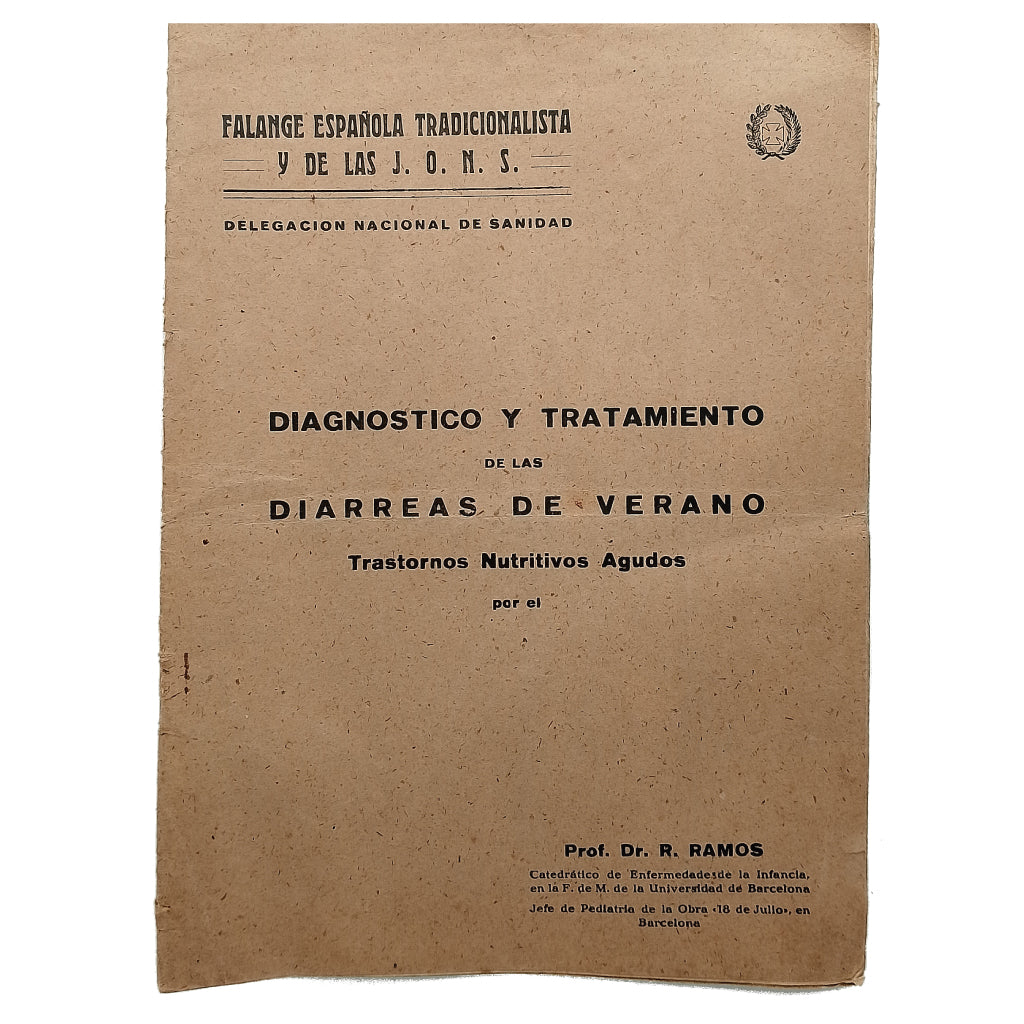 DIAGNÓSTICO Y TRATAMIENTO DE LAS DIARREAS DE VERANO. Trastornos Nutritivos Agudos. Ramos, Doctor R.