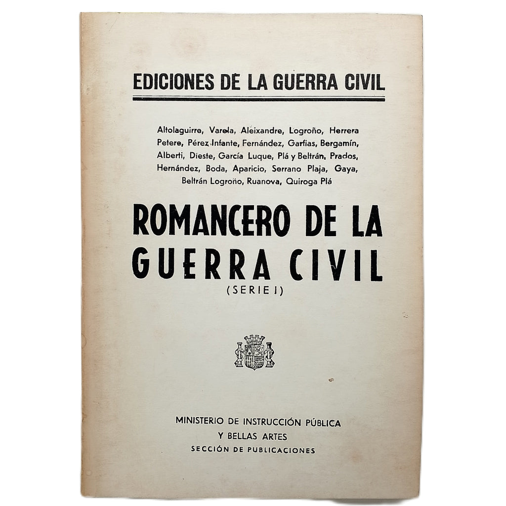 ROMANCERO DE LA GUERRA CIVIL. Serie I
