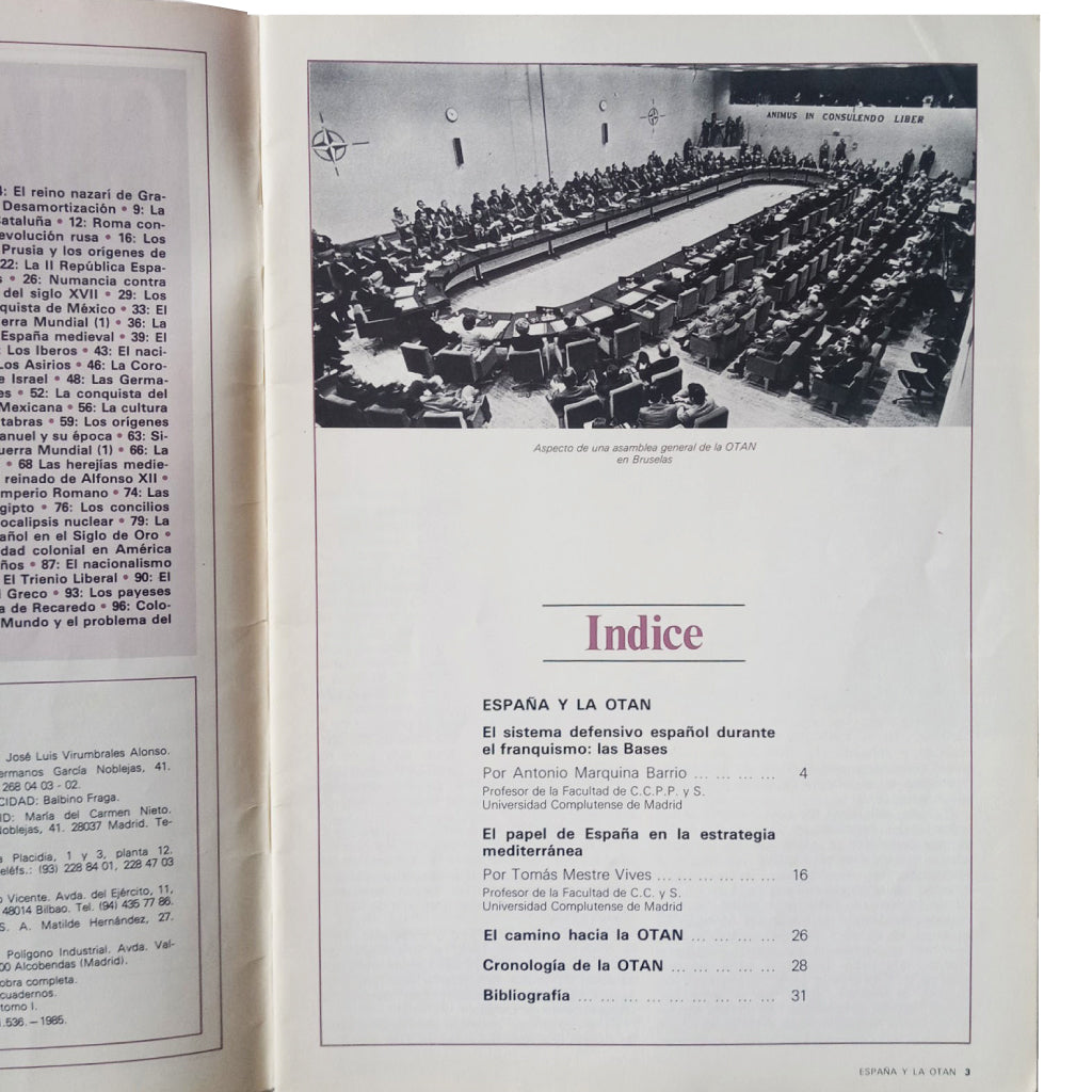 CUADERNOS HISTORIA 16, Nº 10: ESPAÑA Y LA OTAN. Marquina, Antonio / Mestre, Tomás