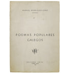POEMAS POPULARES GALEGOS. Rodríguez López, Manuel