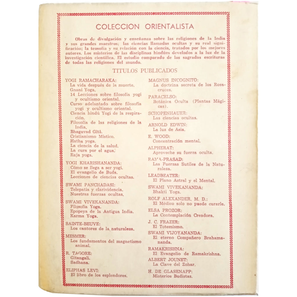 LAS CIENCIAS OCULTAS. Schopenhauer, A.