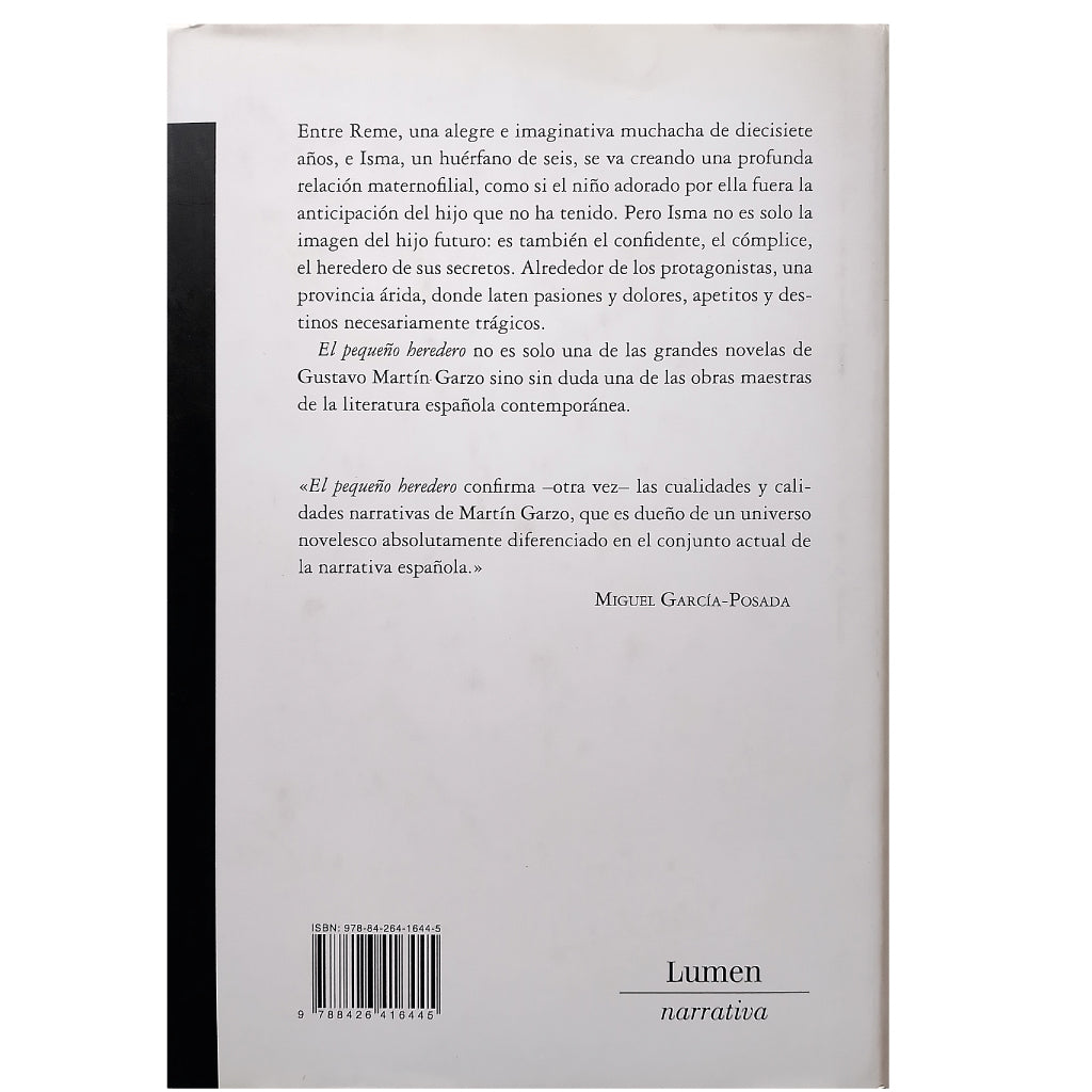 EL PEQUEÑO HEREDERO. Martín Garzo, Gustavo
