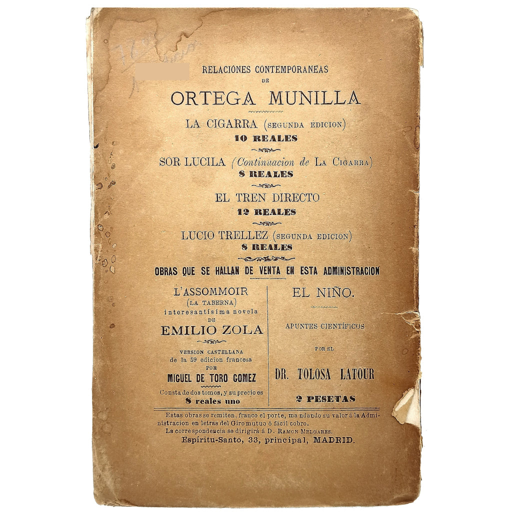 VIÑETAS DEL SARDINERO / LA NOCHE-BUENA DE LA CIGARRA. Ortega Munilla, José