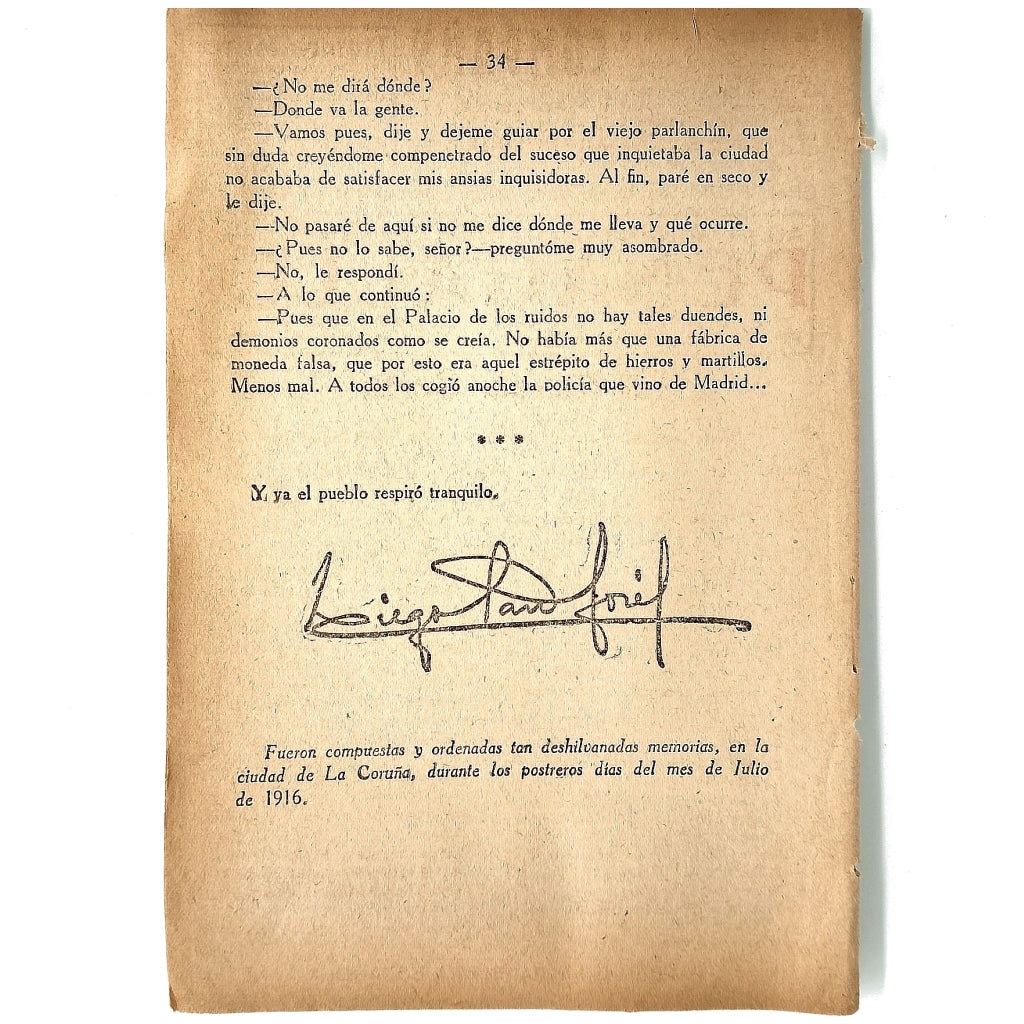 LA NOVELA CORTA Nº 37: EL ALMA DE TORQUEMADA. Breve diario de un inquisidor (inédito). San José, Diego