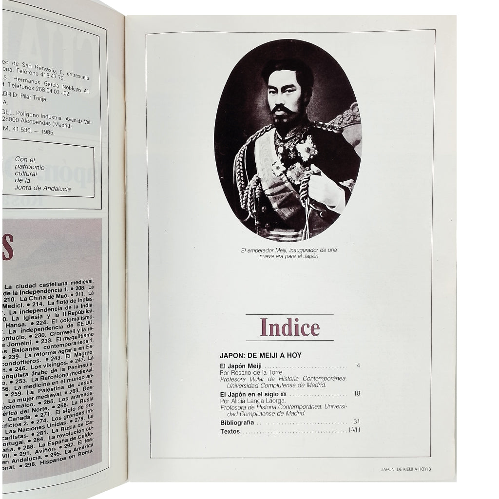 CUADERNOS HISTORIA 16 Nº 255: JAPÓN: DE LOS MEIJI A HOY. Torre, Rosario de la/ Langa Laorga, Alicia