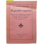 LA SOLUCIÓN NACIONAL AL PUEBLO ESPAÑOL