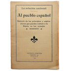 LA SOLUCIÓN NACIONAL AL PUEBLO ESPAÑOL
