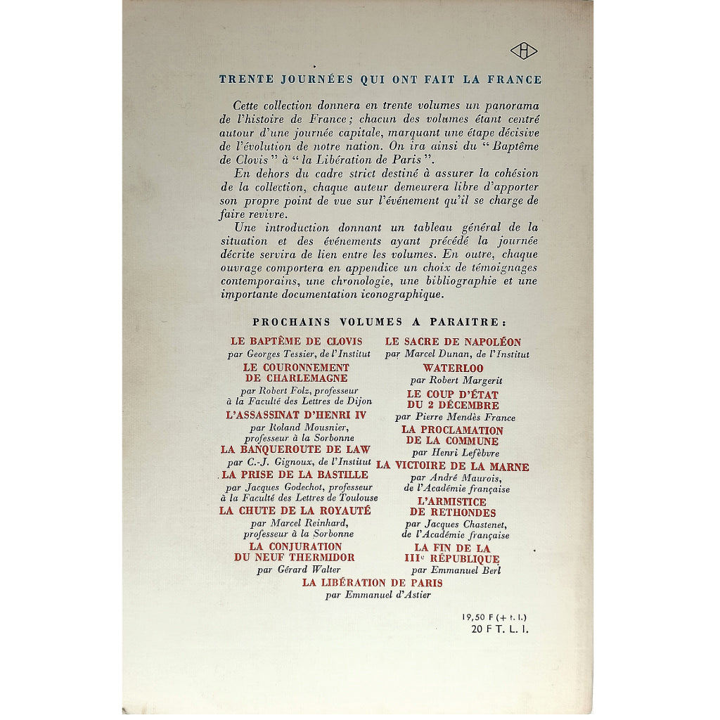 LE DÉSASTRE DE PAVIE. Giono, Jean